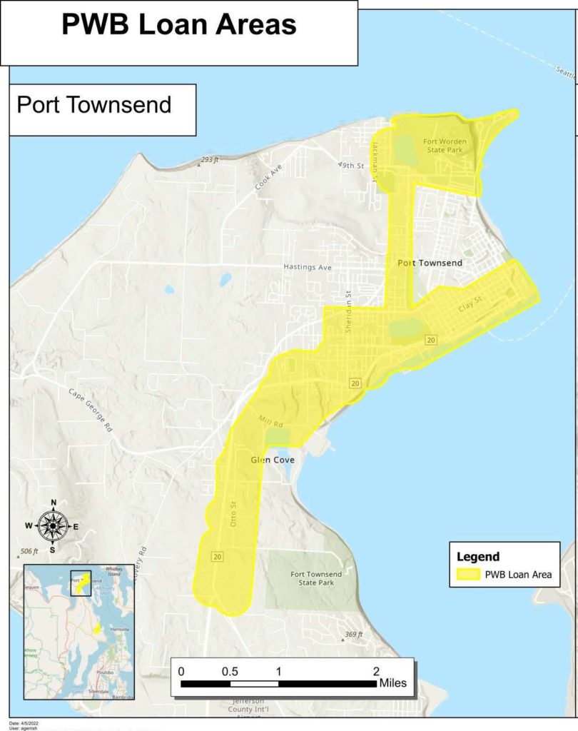Port Townsend PWB loan areas for the fiber project