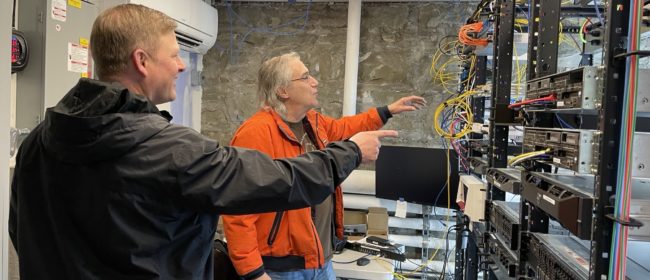 Network Engineer Cody Hand works with KPTZ