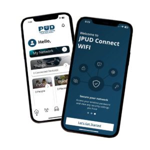 Image of phones with JPUD app visible