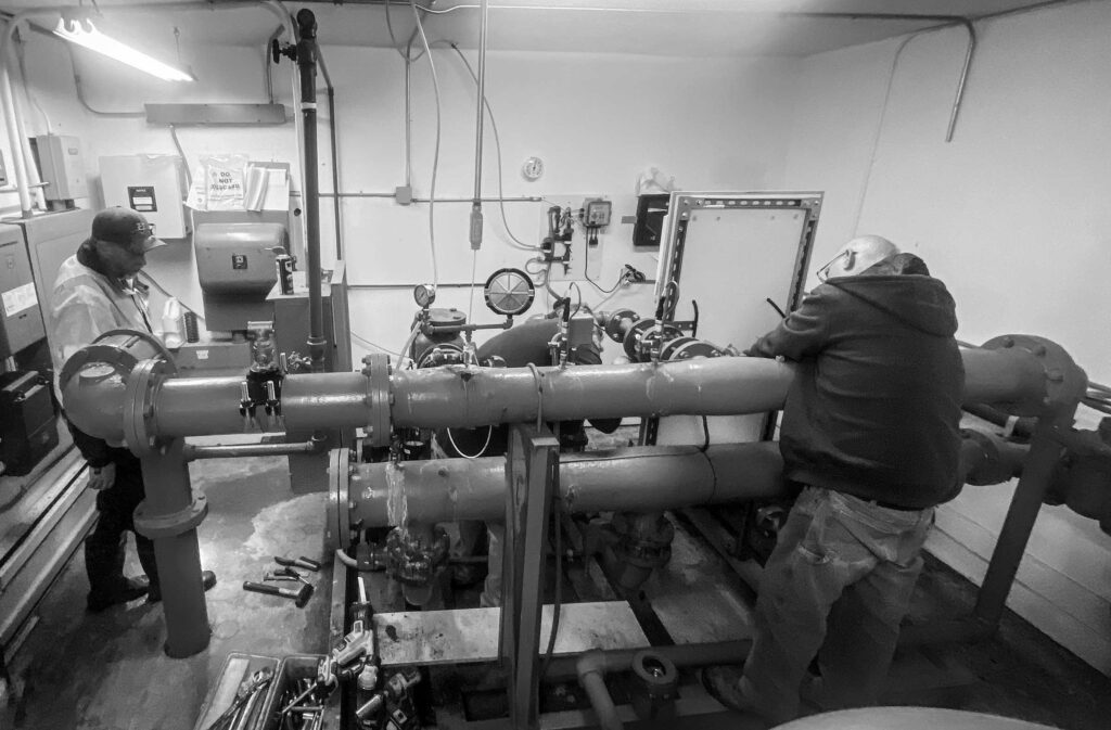 water crew in the kala point well house