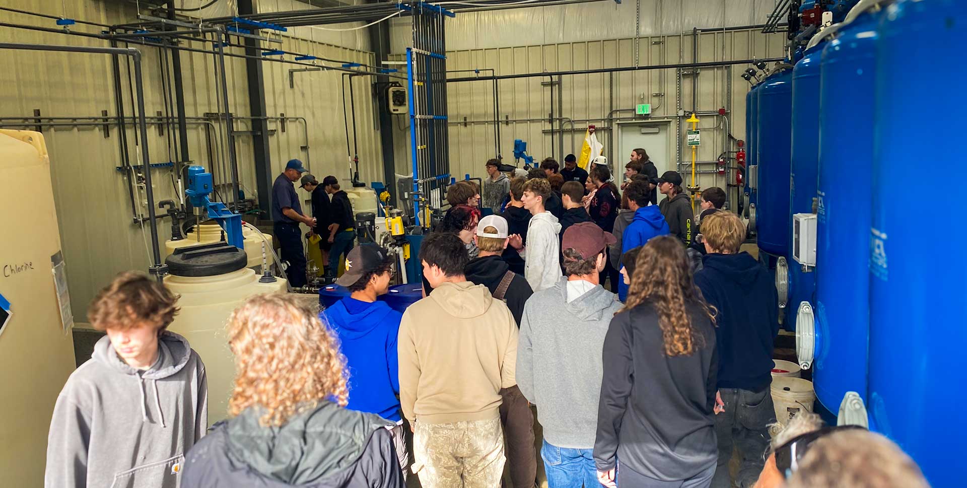 students inside the sparling well