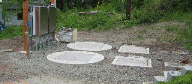 vault with conduits going into it