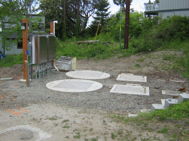 vault with conduits going into it