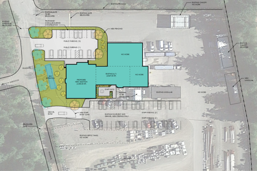 Site plan for facility remodel
