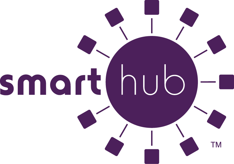 smart hub logo in purple